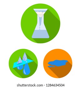 Vector illustration of water and drop symbol. Collection of water and splash stock vector illustration.