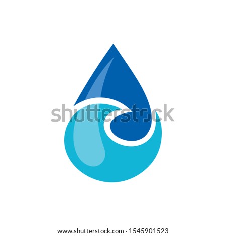 Vector illustration of the water drop symbol. Can be used as logo for environmental conservation, hydro therapeutic, pure water business or spa center.