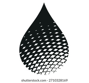 Vector illustration of a water droplet. Simple water droplet vector logo. Water vector logo. Blue water droplet