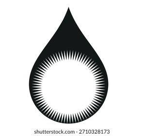Vector illustration of a water droplet. Simple water droplet vector logo. Water vector logo. Blue water droplet