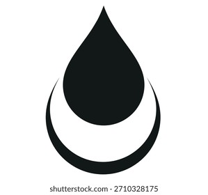Ilustración vectorial de una gota de agua. Logotipo simple del Vector de la gotita de agua. Logotipo del Vector de agua. Gota de agua azul