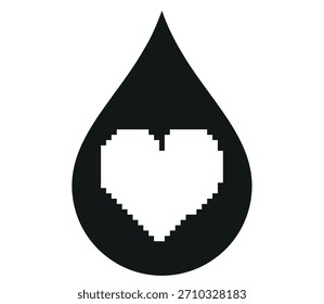 Ilustración vectorial de una gota de agua. Logotipo simple del Vector de la gotita de agua. Logotipo del Vector de agua. Gota de agua azul