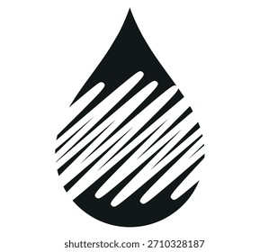 Ilustração vetorial de uma gota de água. Logotipo vetor gota água simples. Logotipo do vetor de água. Gota de água azul