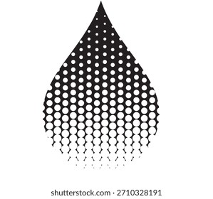 Ilustración vectorial de una gota de agua. Logotipo simple del Vector de la gotita de agua. Logotipo del Vector de agua. Gota de agua azul