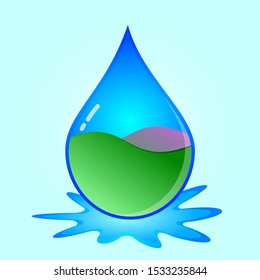 vector illustration of water droplets. Illustration vector