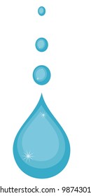 Vector illustration of water drops