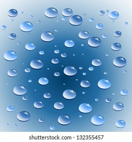 Vector illustration with water drops for background.