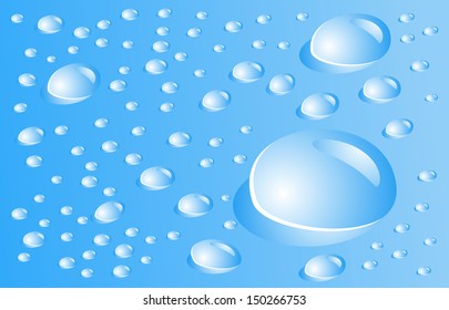 Vector illustration of water drops background