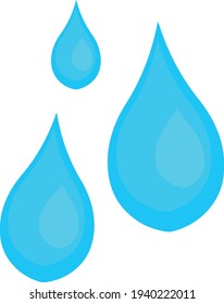 Vector illustration of water drops emoticon