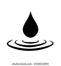 vector illustration of water drops on a white background