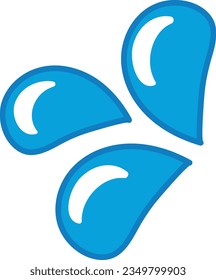 Vector illustration of water drops, sweat drops.