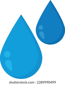 Vector illustration of water drops. Drops of tears