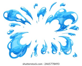 Vector illustration of water exploding effect