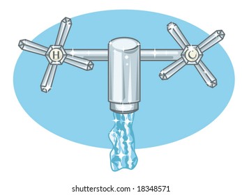 vector illustration of a water facet