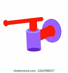 vector illustration of a water faucet. world plumbing day. water tap icon or symbol. flatdesign