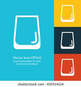 Vector illustration of water glass icon