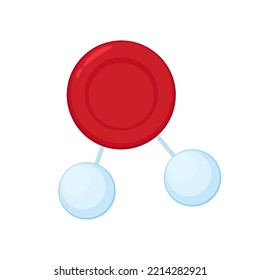 Vector illustration of water or H2O molecules, for symbols, signs, buttons. Science of water chemistry.