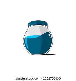 vector illustration of water in a jar