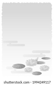 Vector illustration of Water lily. Blooming flowers.