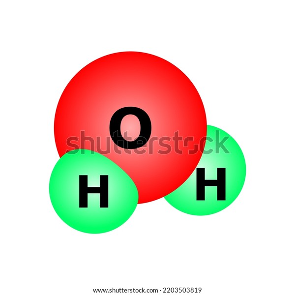 Vector Illustration Water Molecule Model On Stock Vector (Royalty Free ...