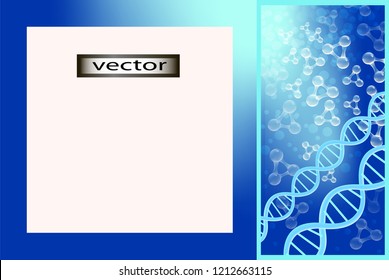 Vector Illustration Water Molecules Under Microscope Stock Vector