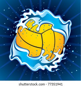 vector illustration of water polo ball