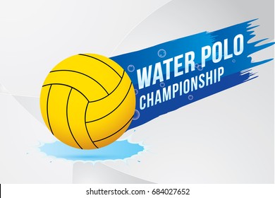 Vector  illustration of water polo sport design.