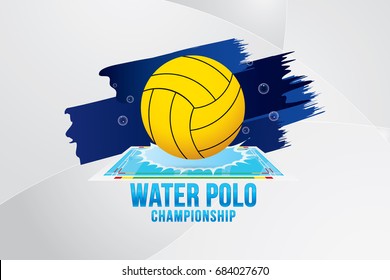 Vector  illustration of water polo sport design.