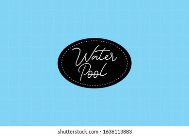 vector illustration water pool. ummer background. Texture of water surface