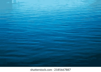 Vector illustration of water ripple texture background. Wavy surface of the water during the day in bright sunlight.
