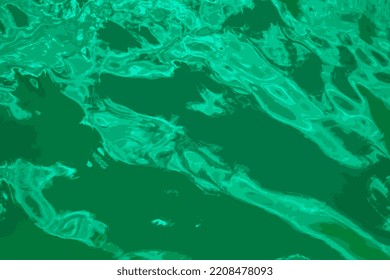 Vector illustration of water ripple texture background. Wavy water surface during sunset, golden light reflecting in the water.
