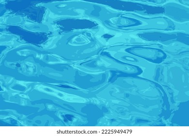 Vector illustration of water ripple texture background. Wavy water surface during sunset, golden light reflecting in the water.
