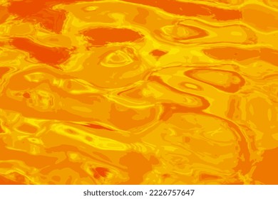 Vector illustration of water ripple texture background. Wavy water surface during sunset, golden light reflecting in the water.
