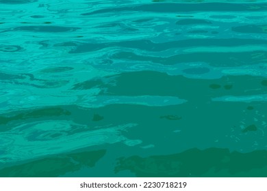 Ilustración vectorial del fondo de la textura de la onda de agua. Superficie de agua ondulada durante la puesta de sol, luz dorada que se refleja en el agua.
