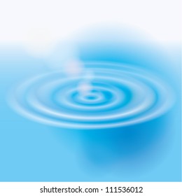 Vector illustration of water splash with bubbles.