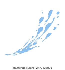 Vector illustration of water splash effect_Silhouette