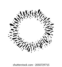 Ilustración vectorial de salpicaduras de agua aisladas sobre fondo blanco. Estilo Doodle