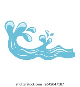 Vector illustration of water splash, wave graphic vector illustration.