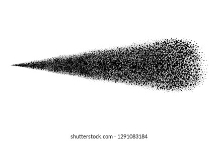 Vector illustration of water spray mist isolated on transparent background. Cloud of atomizer. Trigger sprayer effect with stream nozzles. Black water drops.