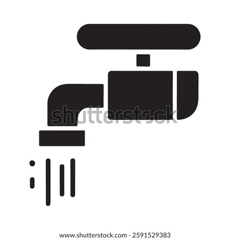Vector illustration Water Tap icons Black White Silhouette Style