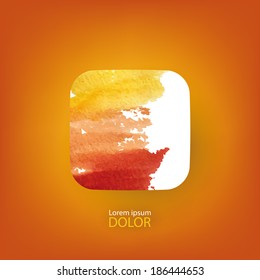 Vector illustration of watercolor apps icon design.