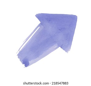 vector illustration watercolor arrows on white background
