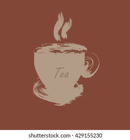 Vector illustration watercolor.Tea ,Cup