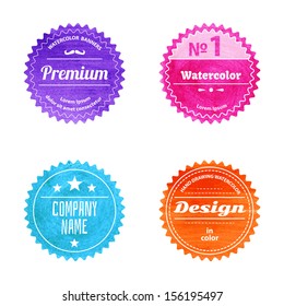 Vector illustration of Watercolor design banners