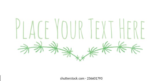 Vector illustration of watercolor design element - divider or page headlines isolated on white