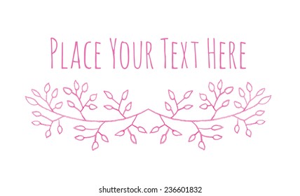 Vector illustration of watercolor design element - divider or page headlines isolated on white