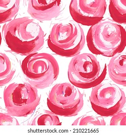 Vector illustration. watercolor floral seamless pattern. Blots and splashes.