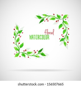 Vector illustration of Watercolor florals