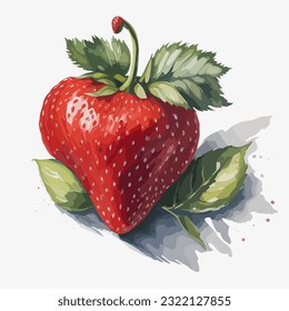 Vector illustration of watercolor fruit