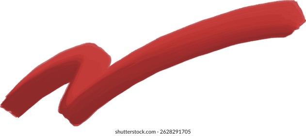 Vector illustration of watercolor hand-drawn check mark